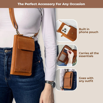 Crossbody Sling Purse | Light Brown