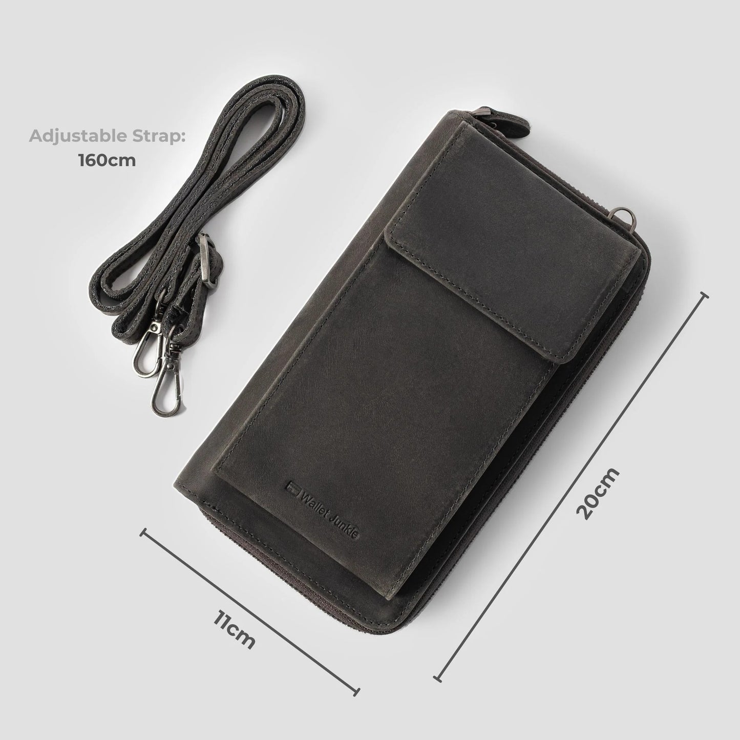 Crossbody Sling Purse | Dark Grey