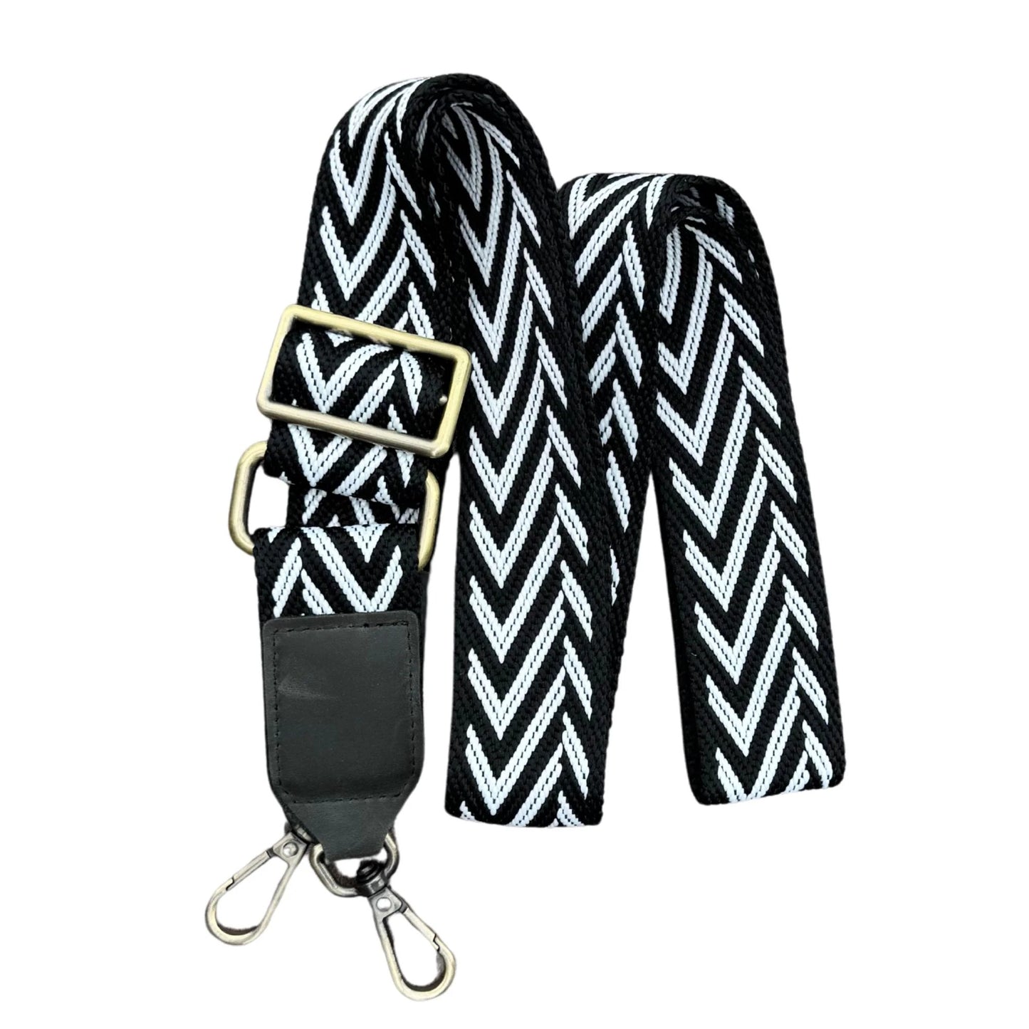 Add Wider Patterned Strap | Black