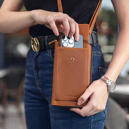 Crossbody Sling Purse | Light Brown