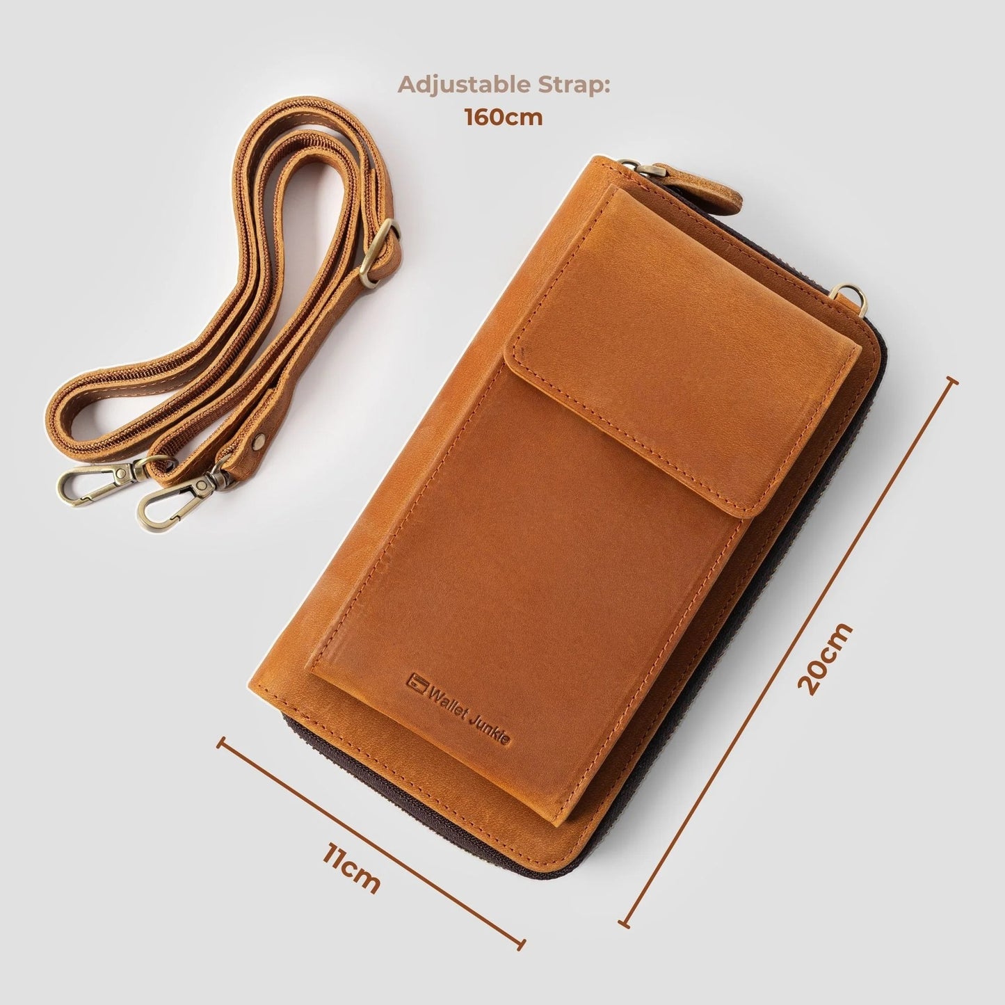 Crossbody Sling Purse | Light Brown